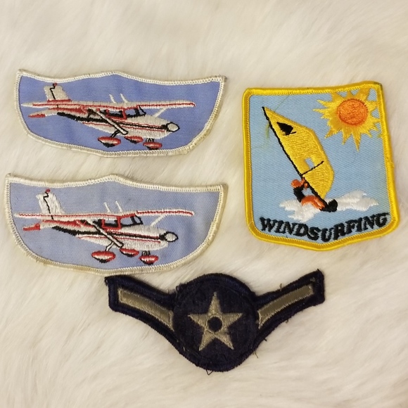 Other - Airplane Themed Patches. Thick Material 4 Vintage